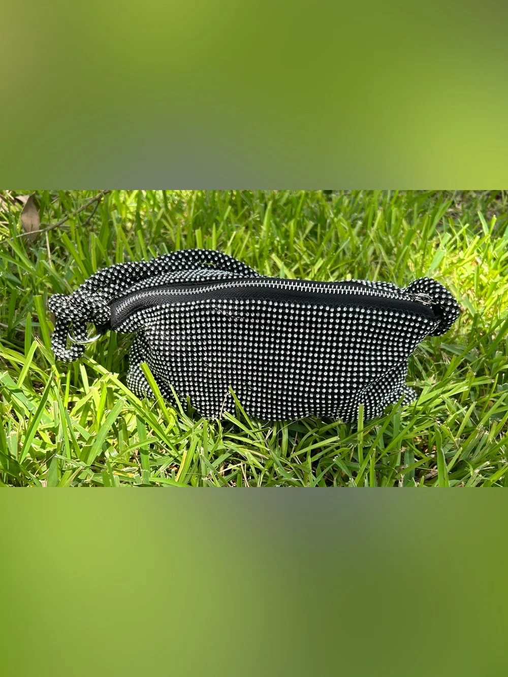 Black Rhinestone Embellished Bag
